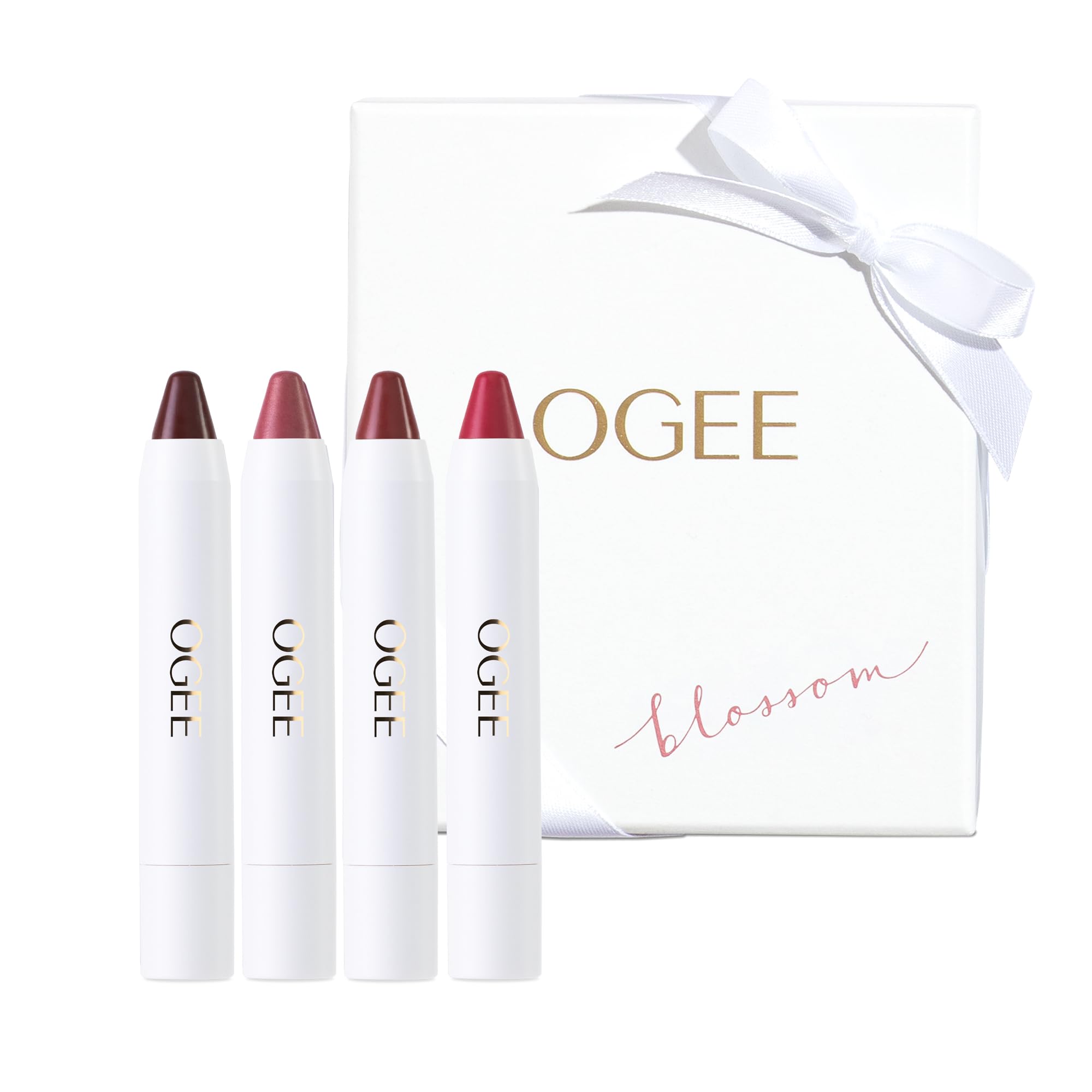 Ogee Tinted Sculpted Lip Oil Blossom Petunia shade for soft, hydrating color.