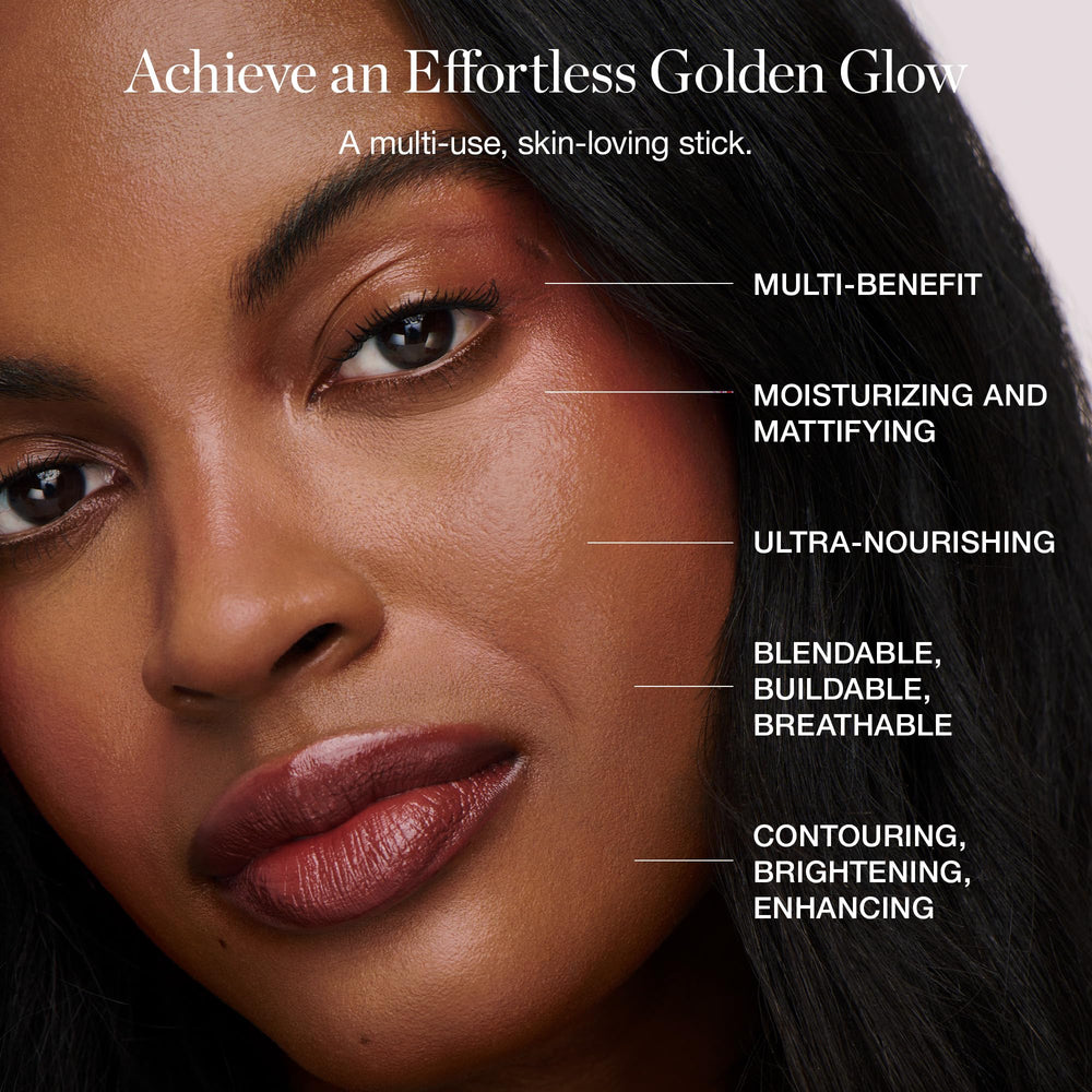 Topaz Rosy Peach contour effect on skin for warmth.