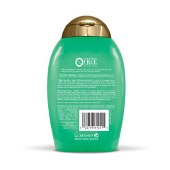 OGX Green Tea Fitness Shampoo lather on wet hair for cleansing.