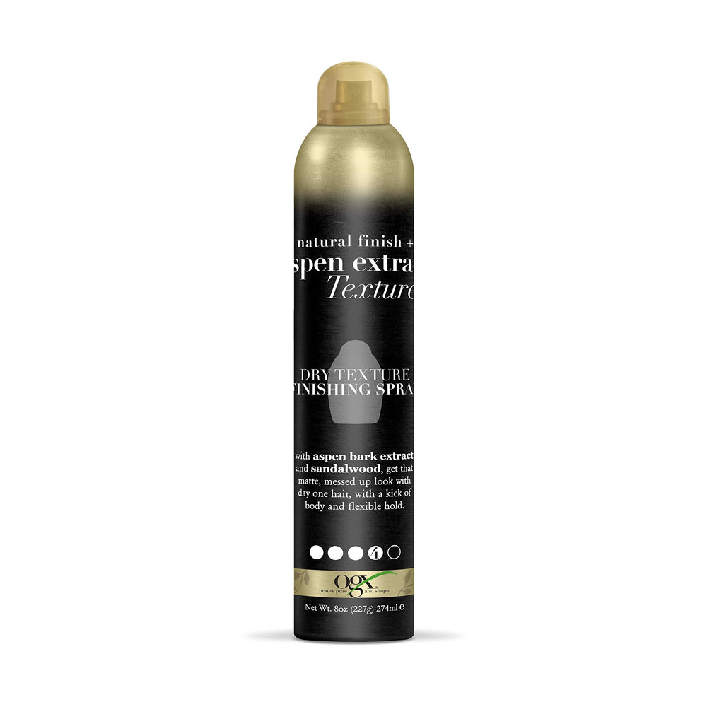 OGX Aspen Dry Texture Spray bottle for lightweight volume and flexible hold