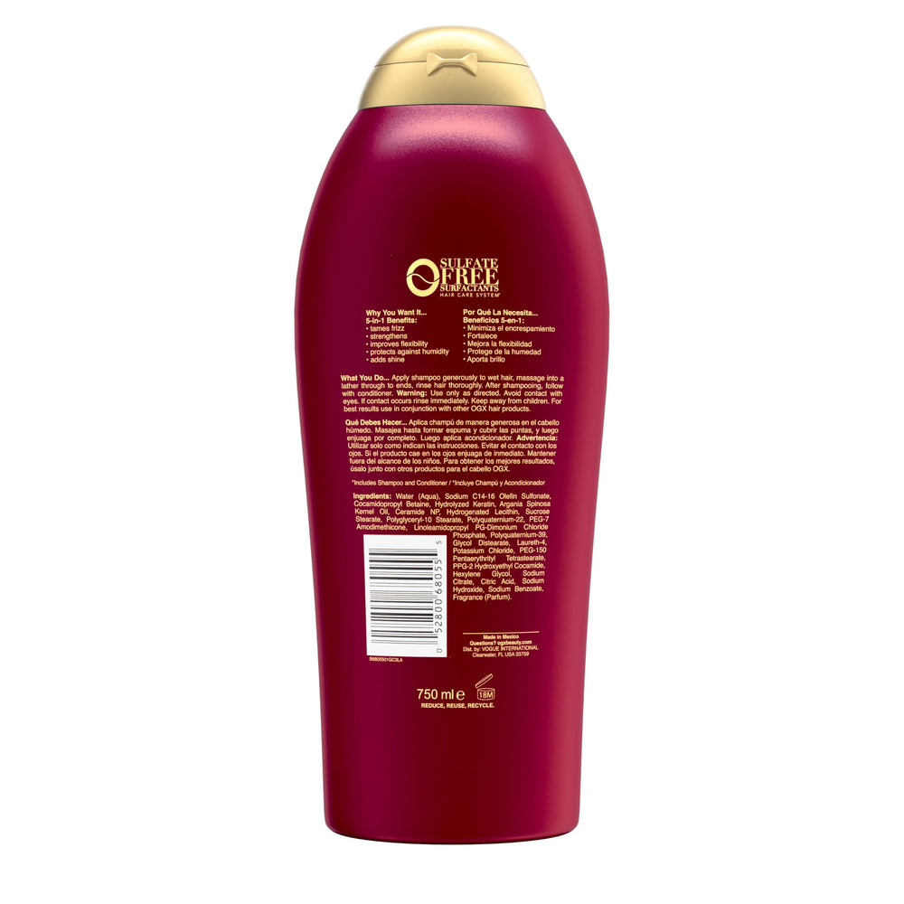 Large 25.4 oz OGX bottle for long-lasting use.