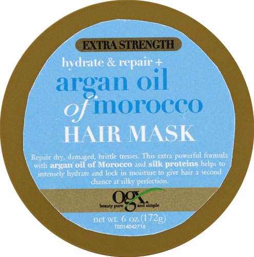 OGX Hair Mask being applied to wet strands for conditioning