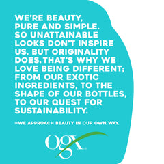 OGX Natural Finish Dry Texture Spray close-up shows shine and hold