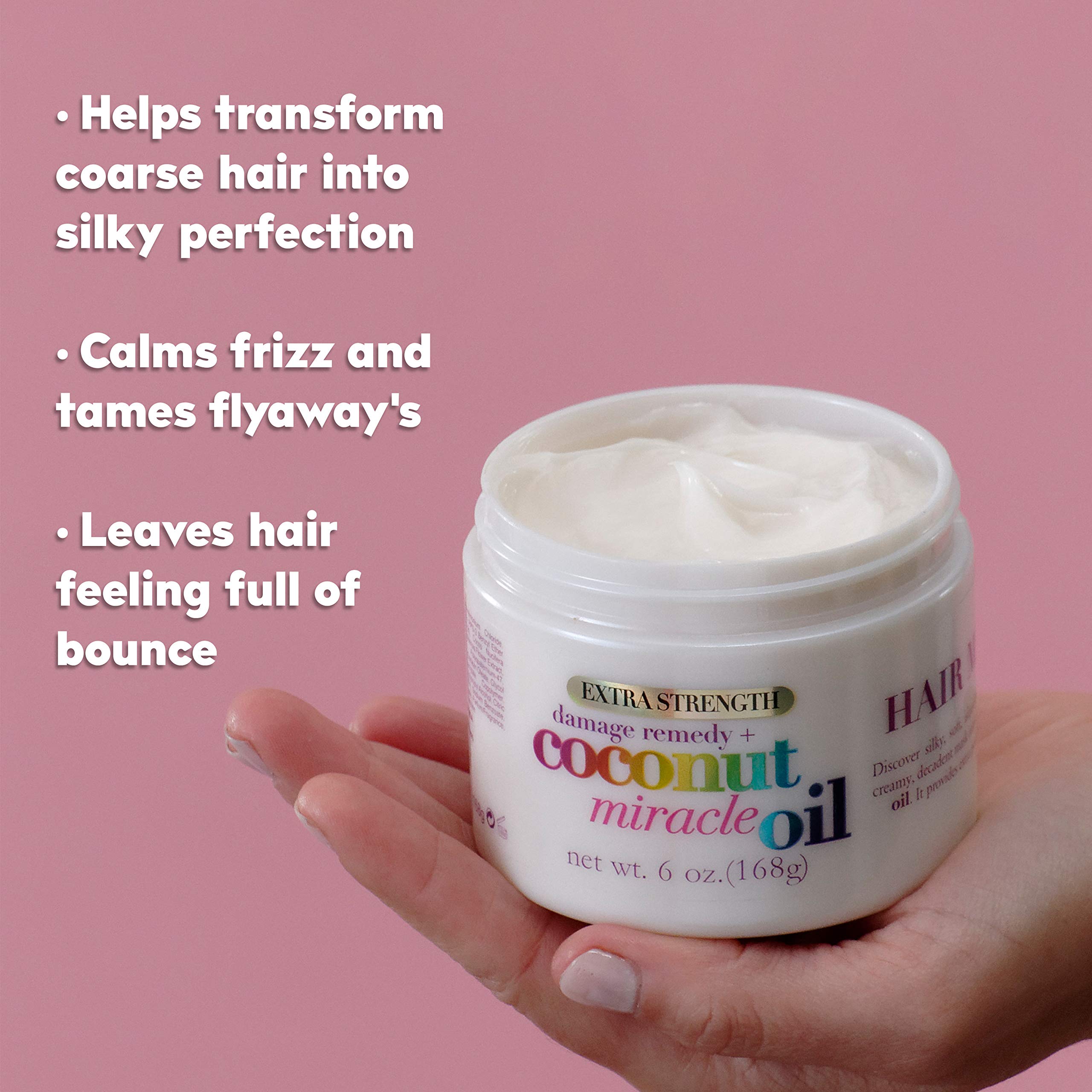 OGX packaging shot confirms paraben-free and sulfate-free formula for gentle care.