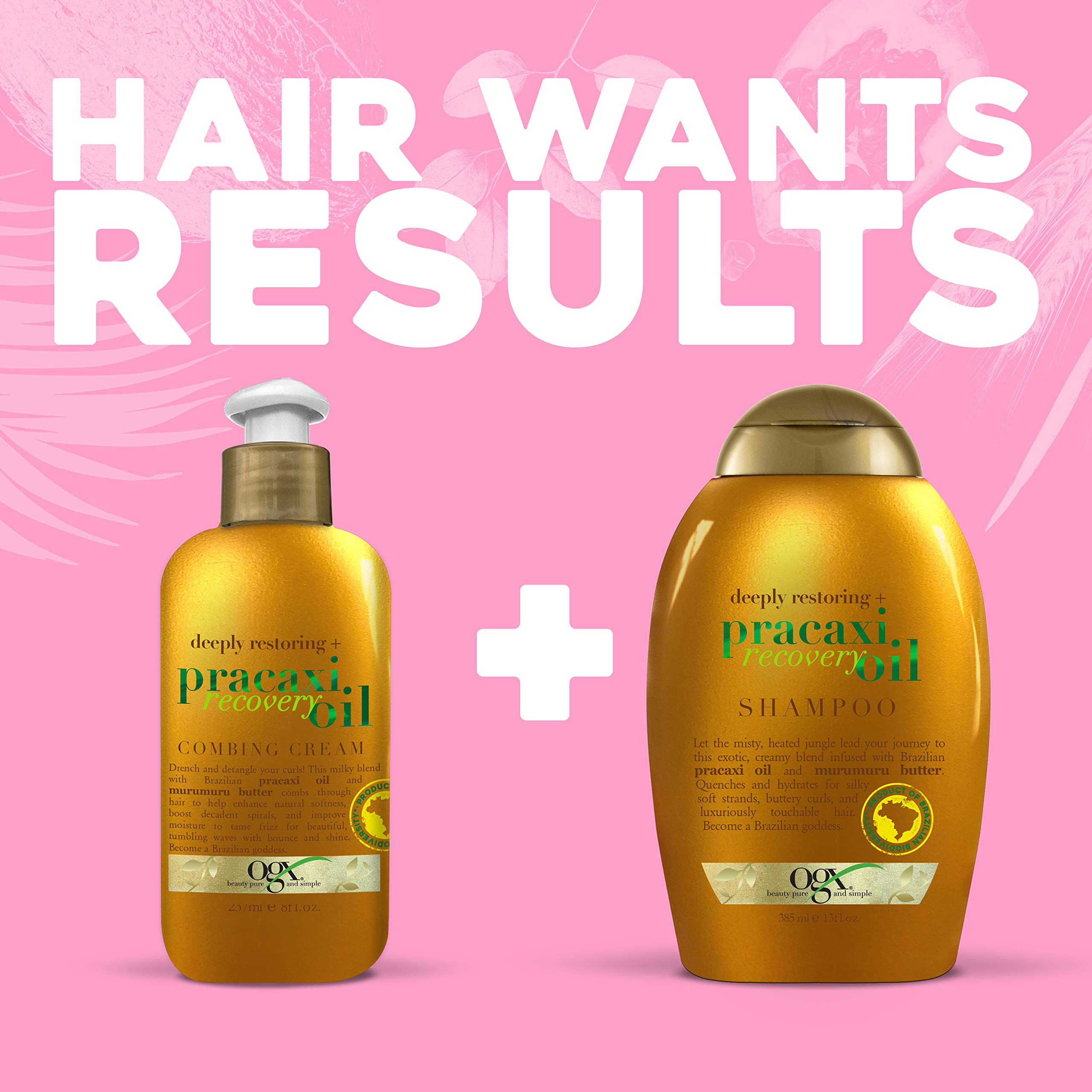 OGX Pracaxi Recovery Oil leaves hair with silky shine after use.