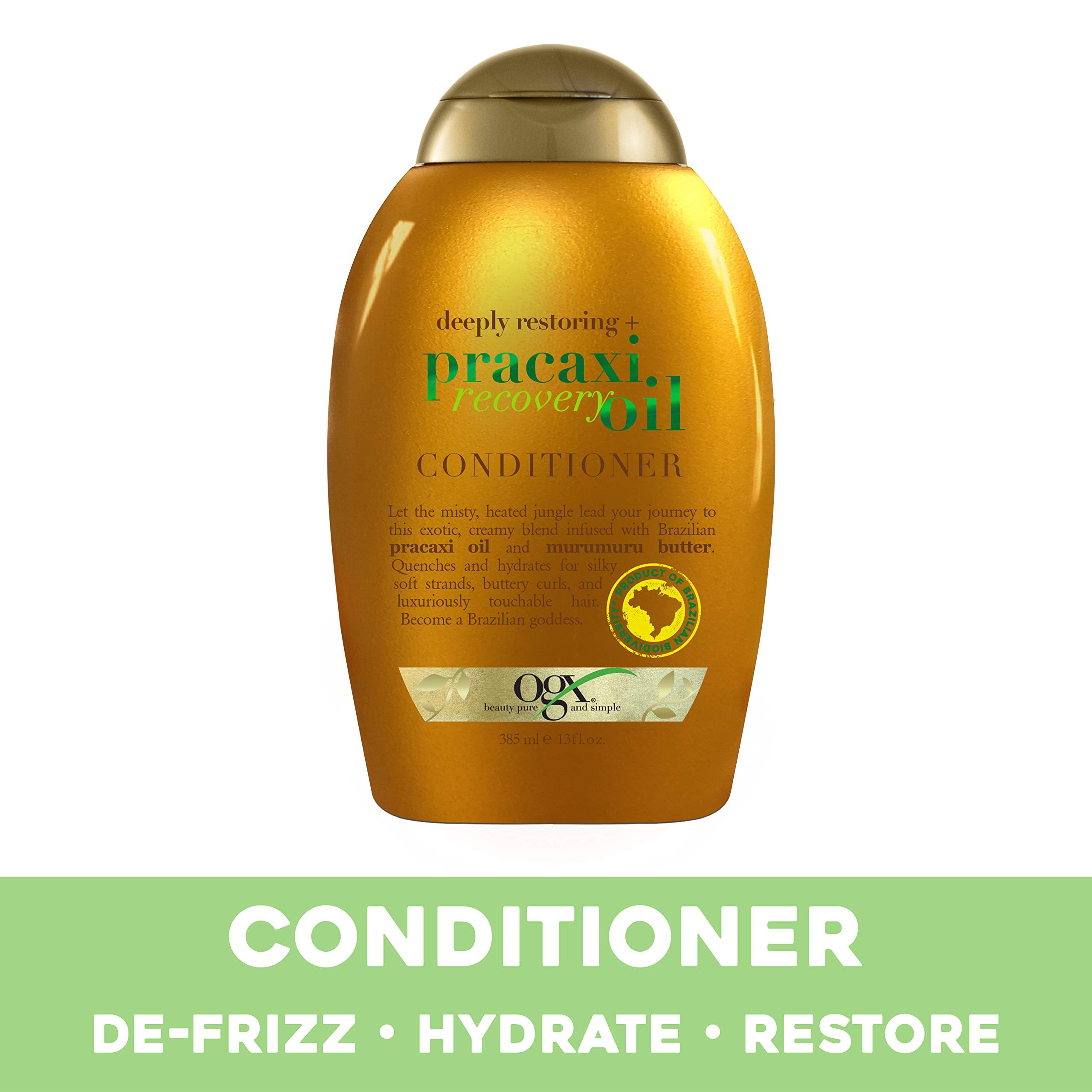 Close-up of conditioner pump showing smooth texture and frizz reduction for wavy hair.