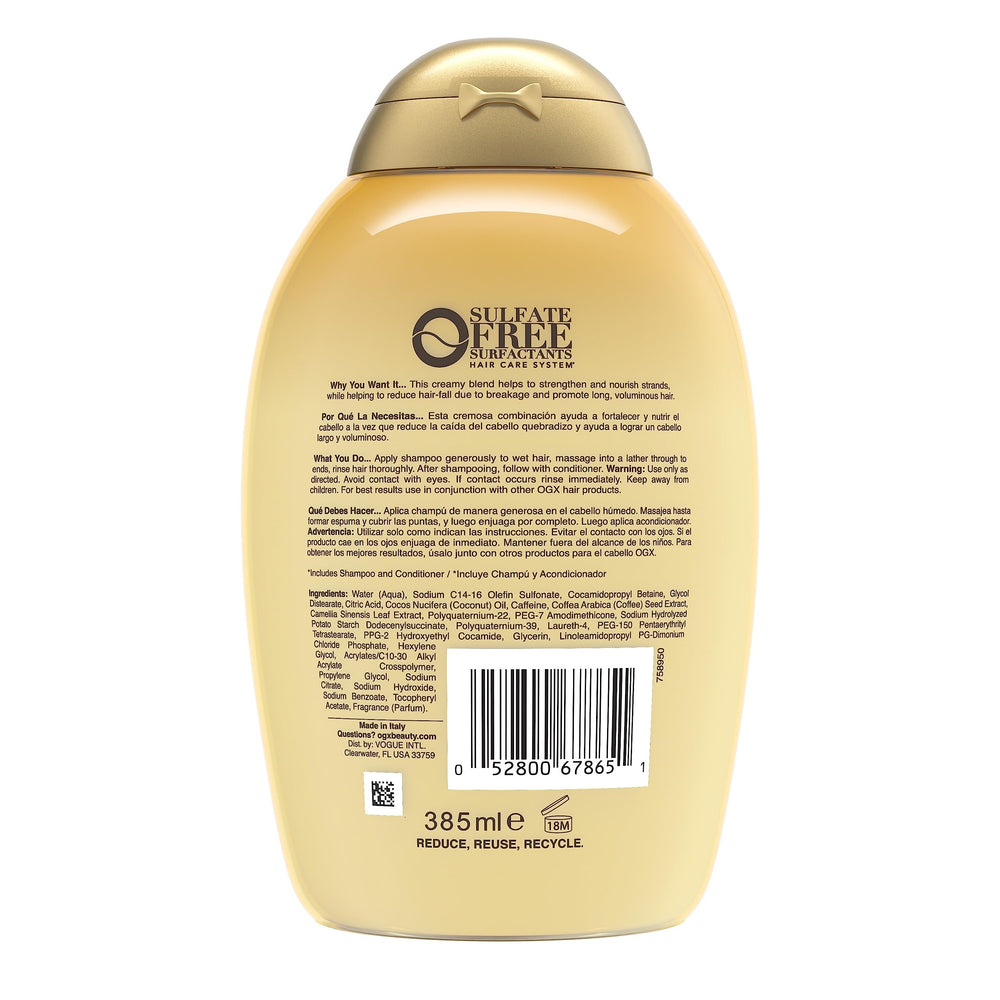 Bathroom sink scene with OGX shampoo as part of daily hair care routine.
