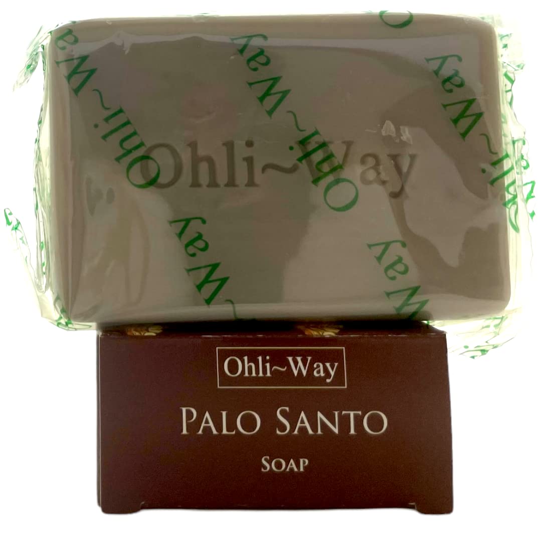 Ohli~Way Palo Santo Soap lather in a dish inviting mindful cleansing rituals.