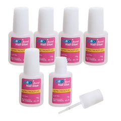 Ohlove 6-piece brush-on nail glue kit for precise tip adhesion.