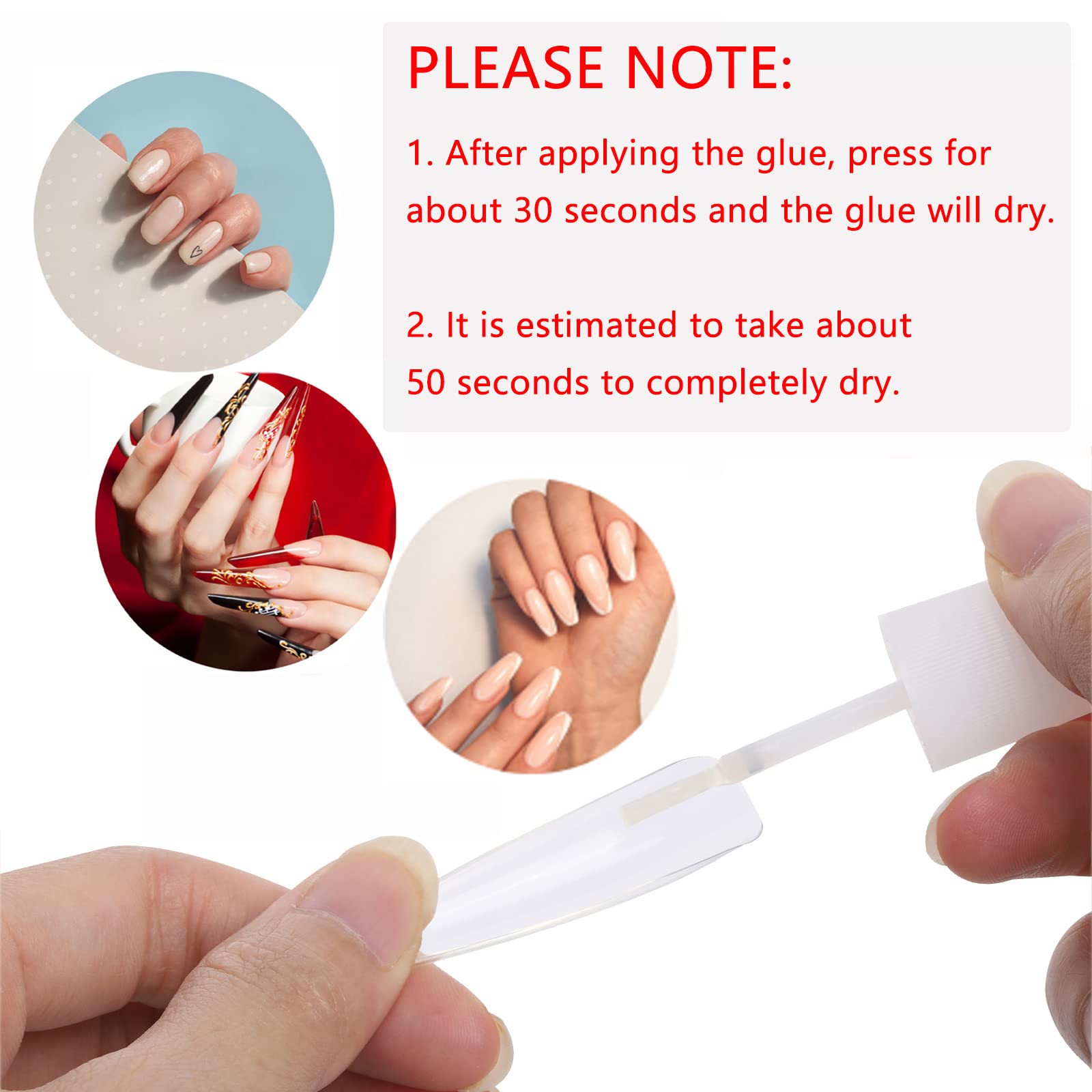 Ohlove acrylic nail tip adhesive for secure, lasting extensions.
