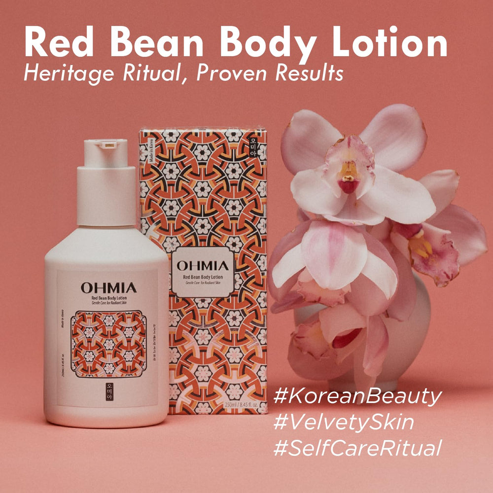 Soft glow and smoother texture on skin after using OHMIA Korean Red Bean Body Lotion.