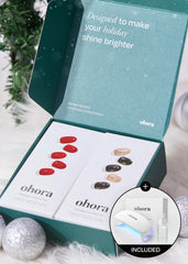 Ohora 30-piece nail wraps with varied sizes for a perfect fit.