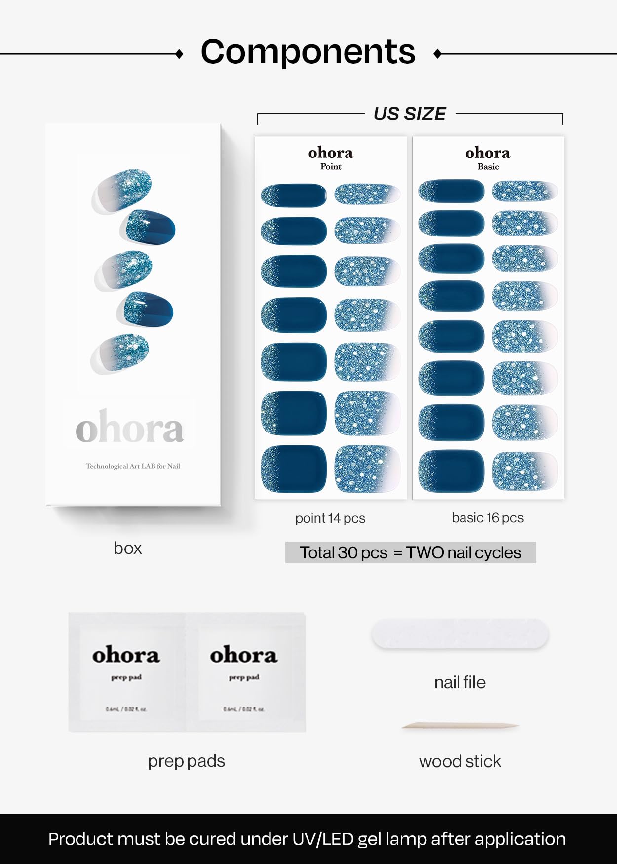 ohora 30 wraps across 15 sizes ensures a perfect fit.