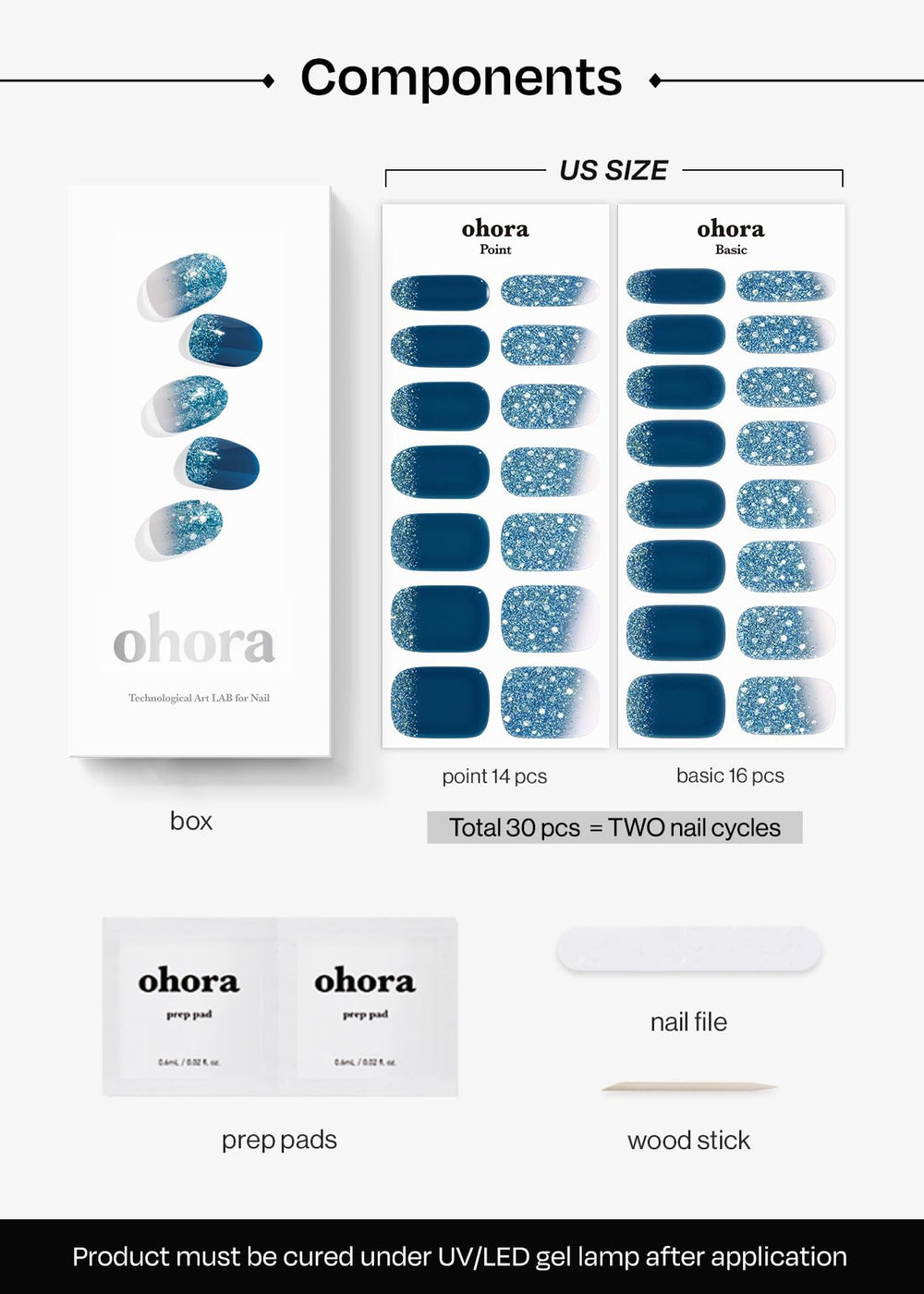 ohora 30 wraps across 15 sizes ensures a perfect fit.