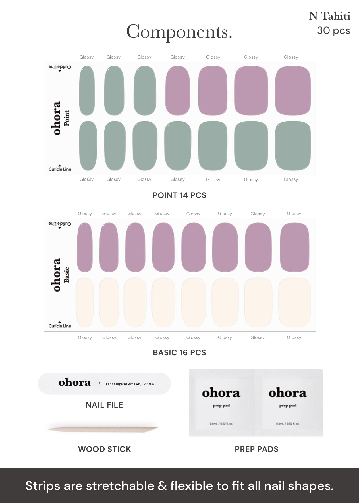 Ohora at-home manicure steps: quick, easy apply, cure, and remove.