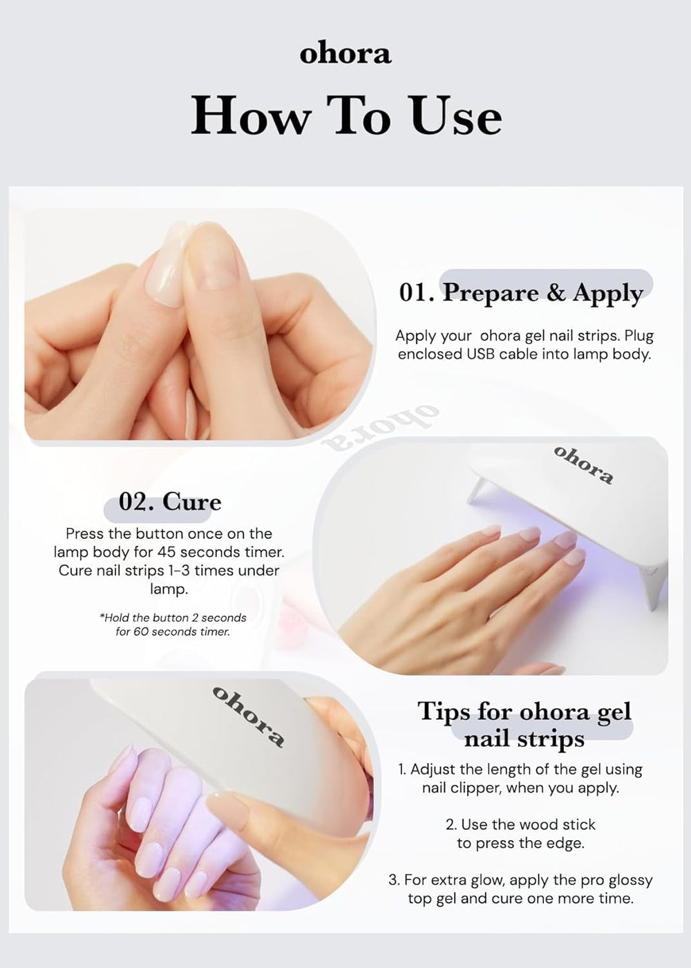 ohora Care LED Lamp is portable for travel and touch-ups