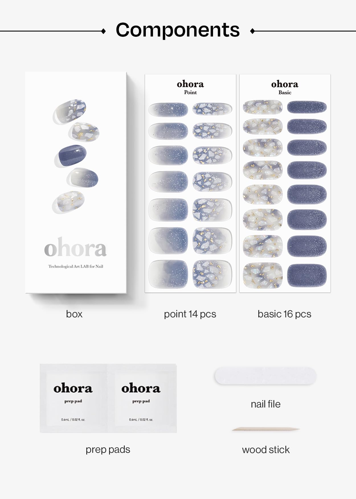 ohora Gleam Blue quick at-home manicure specialized for DIYers