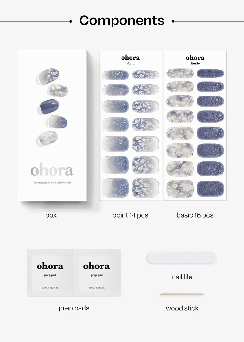 ohora Gleam Blue quick at-home manicure specialized for DIYers