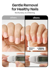 ohora green tea seed oil drop emphasizes antioxidant protection during removal.