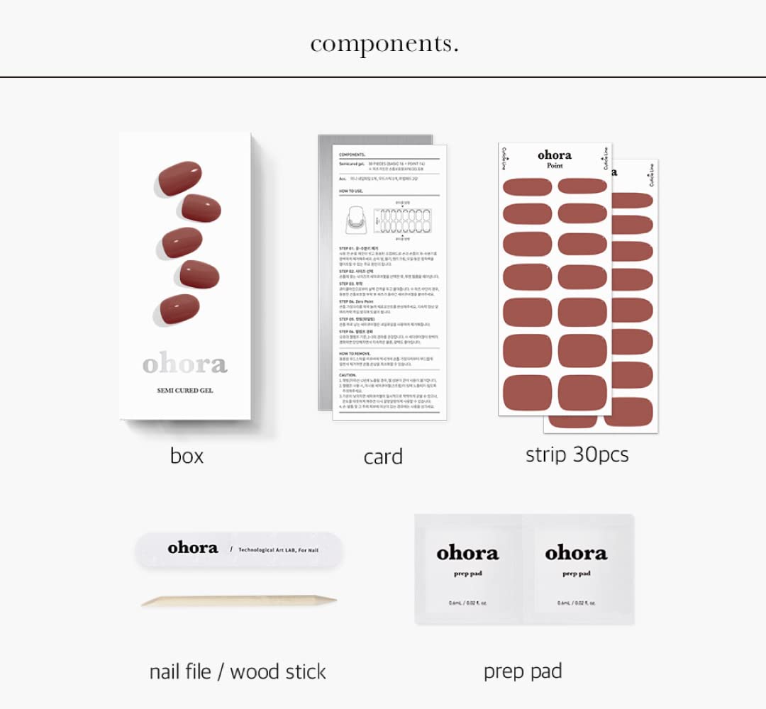 ohora included prep pads, nail file, and wooden stick simplify prep and shaping.