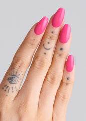 ohora its-that-pink nail wraps close-up with glossy gel finish