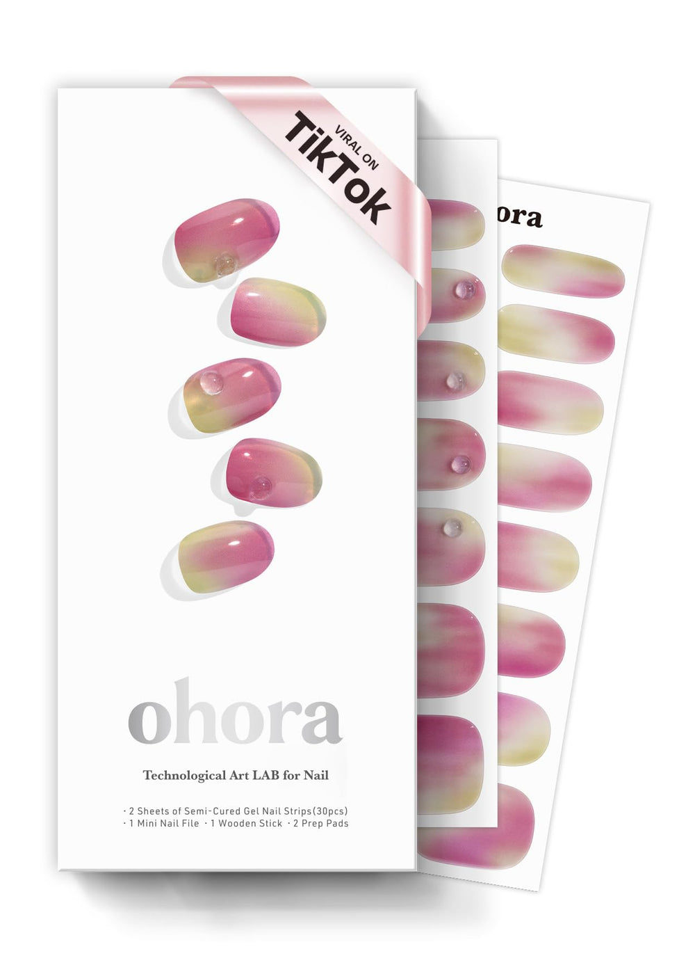 Ohora Juicy Grape nail wraps pack with varied colors for quick salon-like looks.