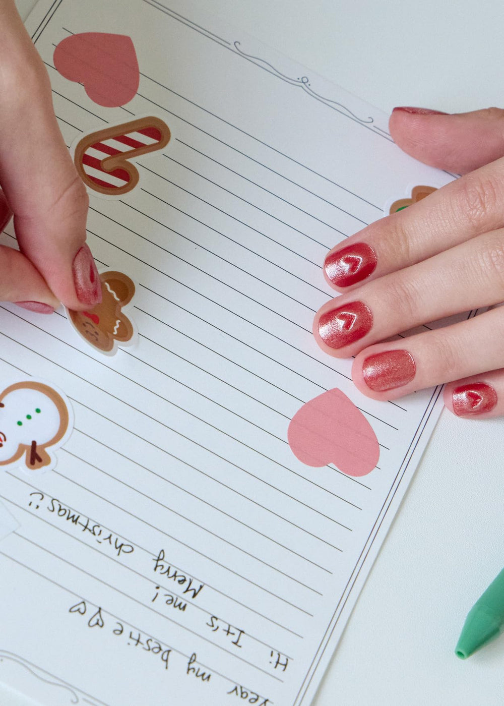 ohora magnetic nail strips application close-up showing easy, precise fit