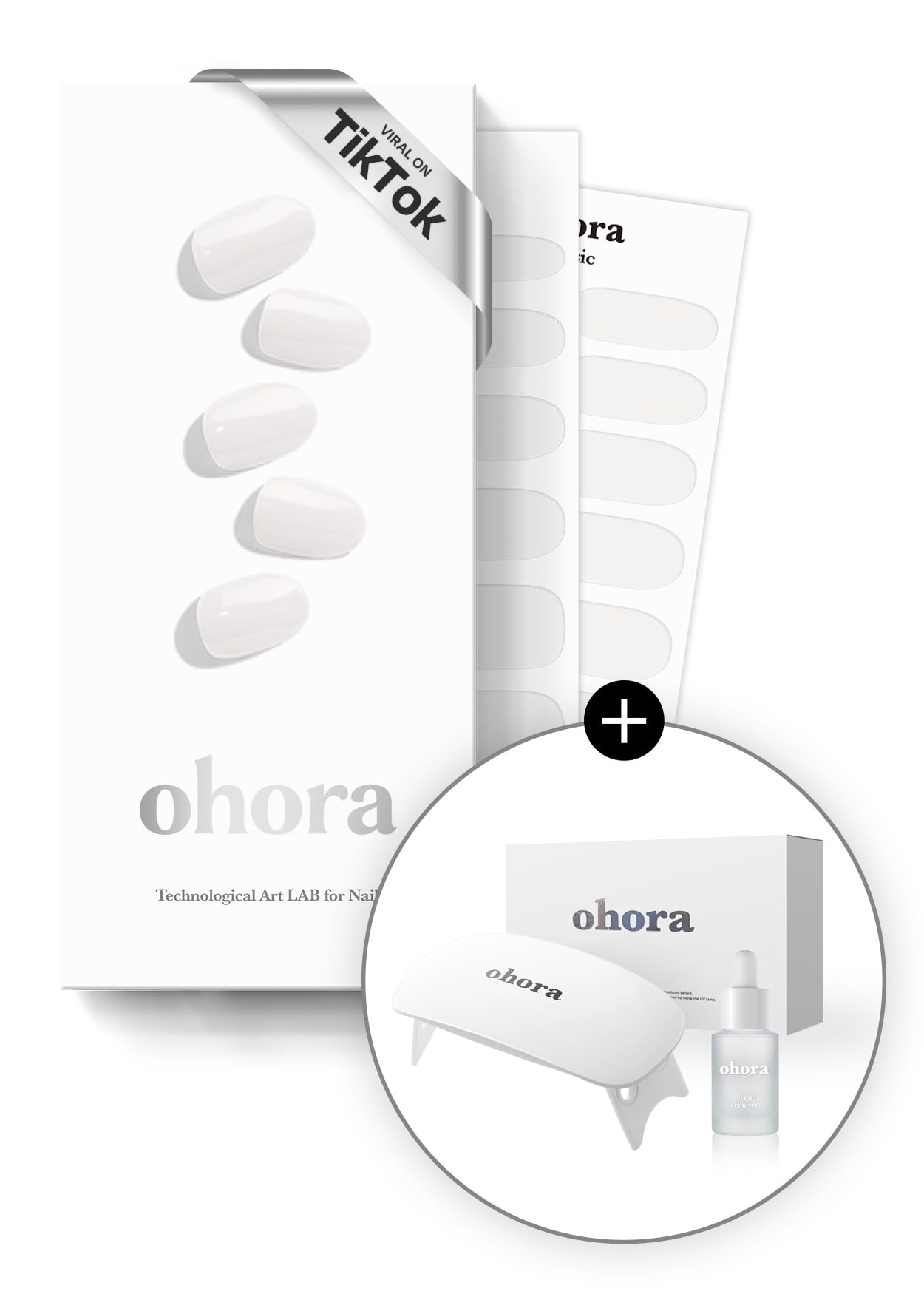ohora N Clean White Starter Kit box showing complete home manicure solution.