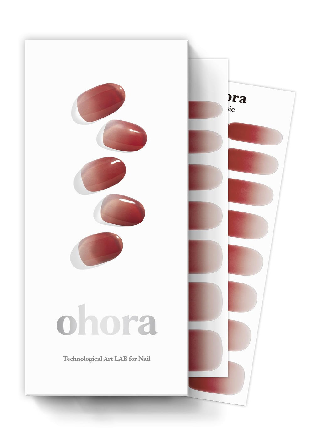 ohora N Fig Jam pink ombre nail strips for quick salon-like nails at home