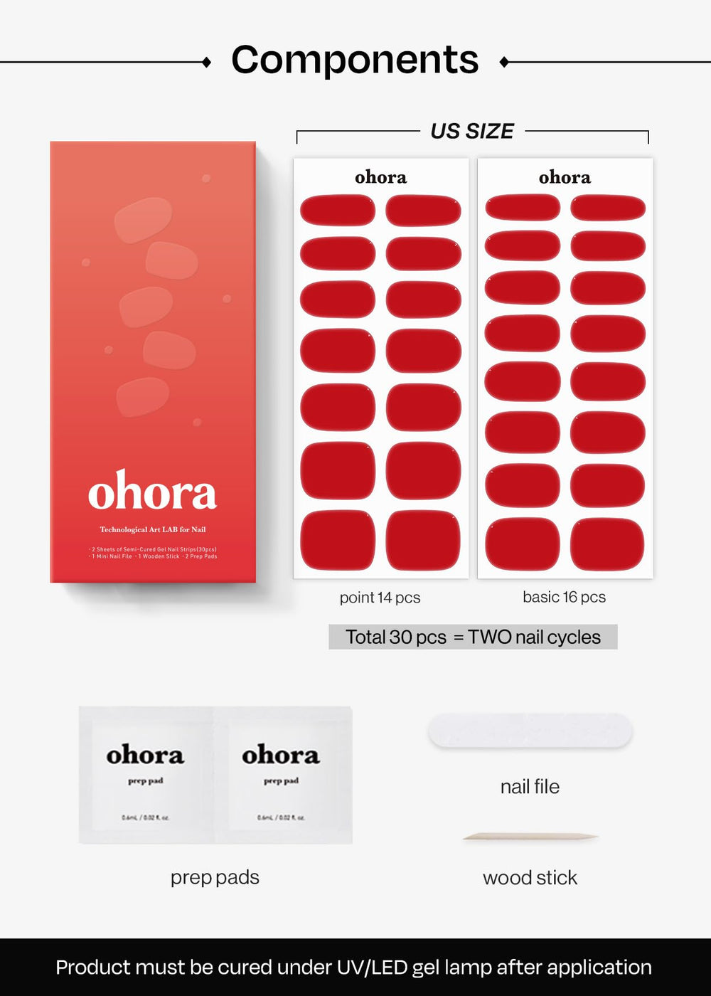 ohora N Hot Cherry 15 sizes for a precise fit