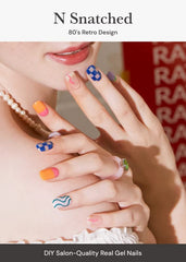 ohora N Snatched blue-pattern close-up shows textured gel strips