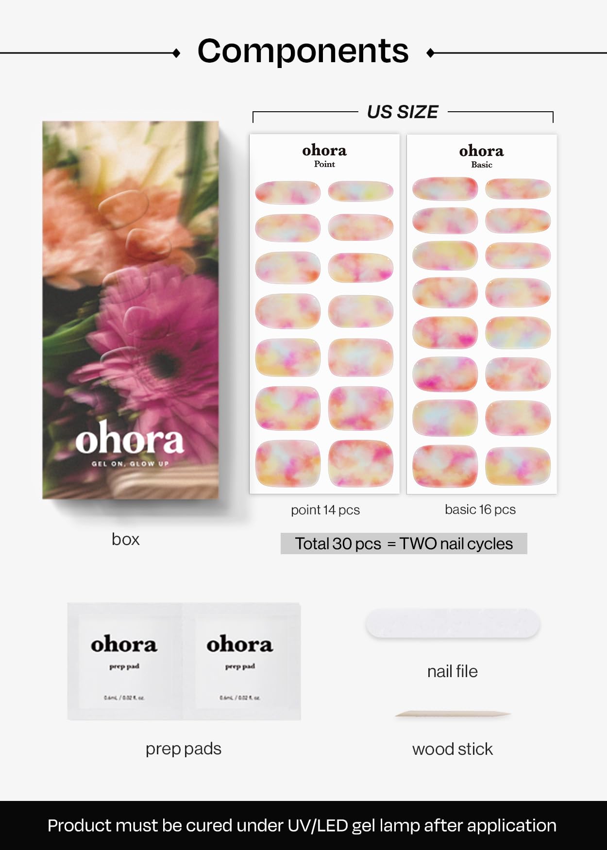 ohora N Floral Fantasy vegan cruelty-free wraps for gentle application