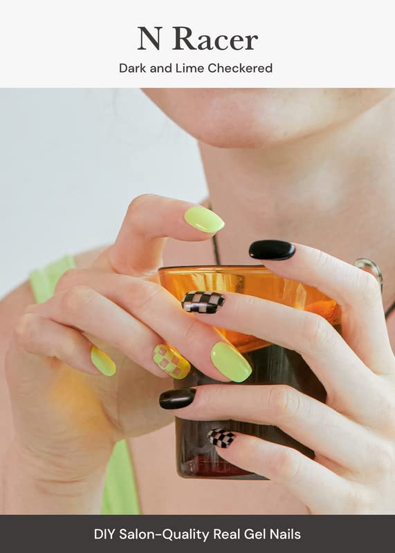 Ohora nail wraps 30-piece kit in green pattern for quick at-home manicures.