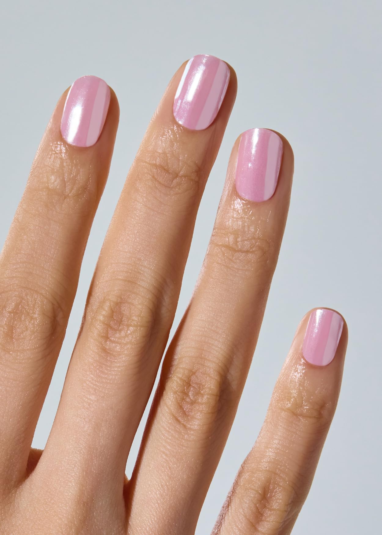 Ohora N Baby Pink Chrome nail wraps collection offers instant color variety.