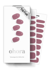 ohora N Bare Plum pack front view shows the complete gel nail strips kit