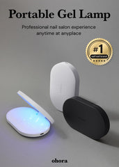 ohora Pro portable gel lamp black side view compact travel-ready design