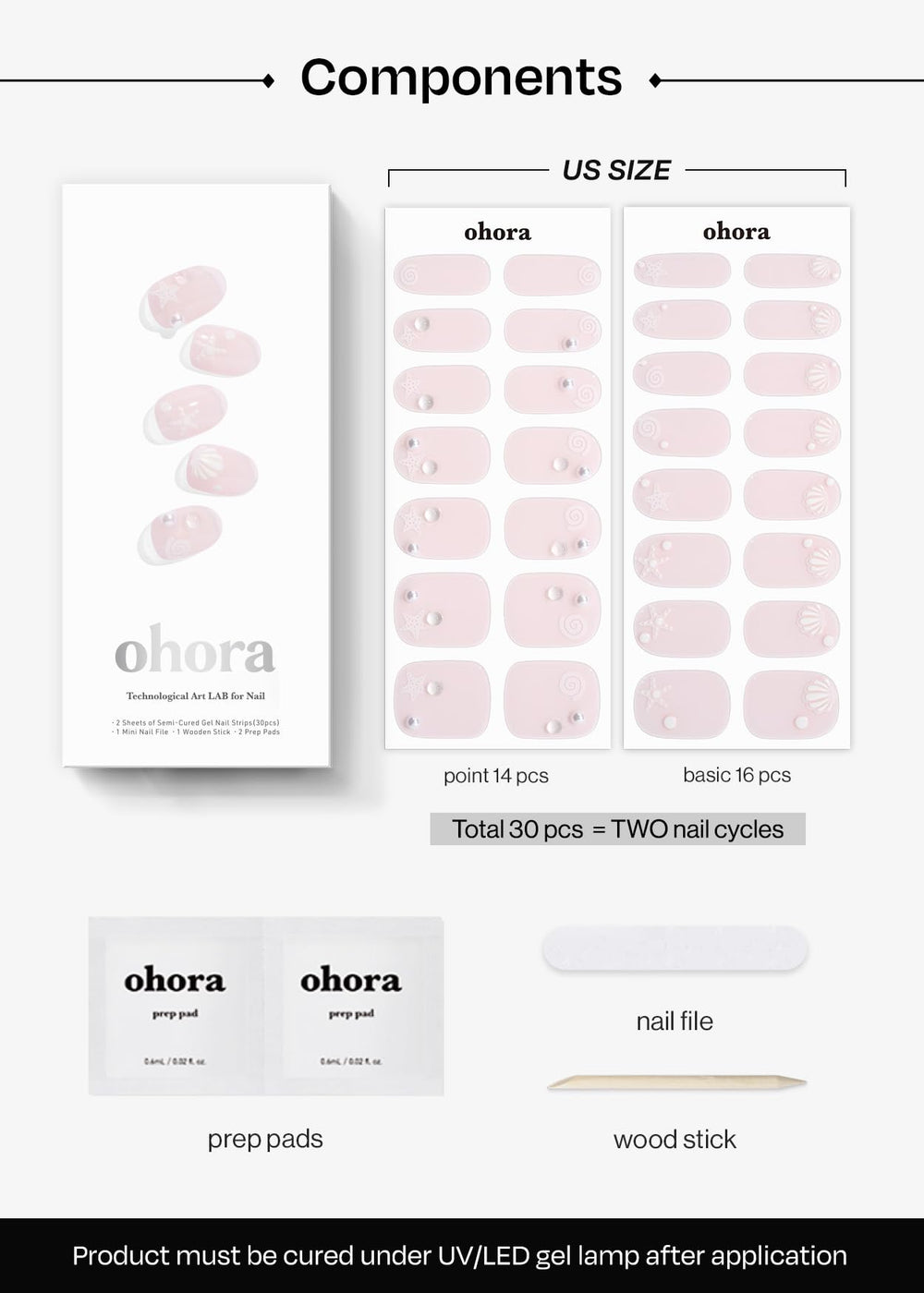 Ohora Seashell Love waterproof top layer supports wear up to two weeks.