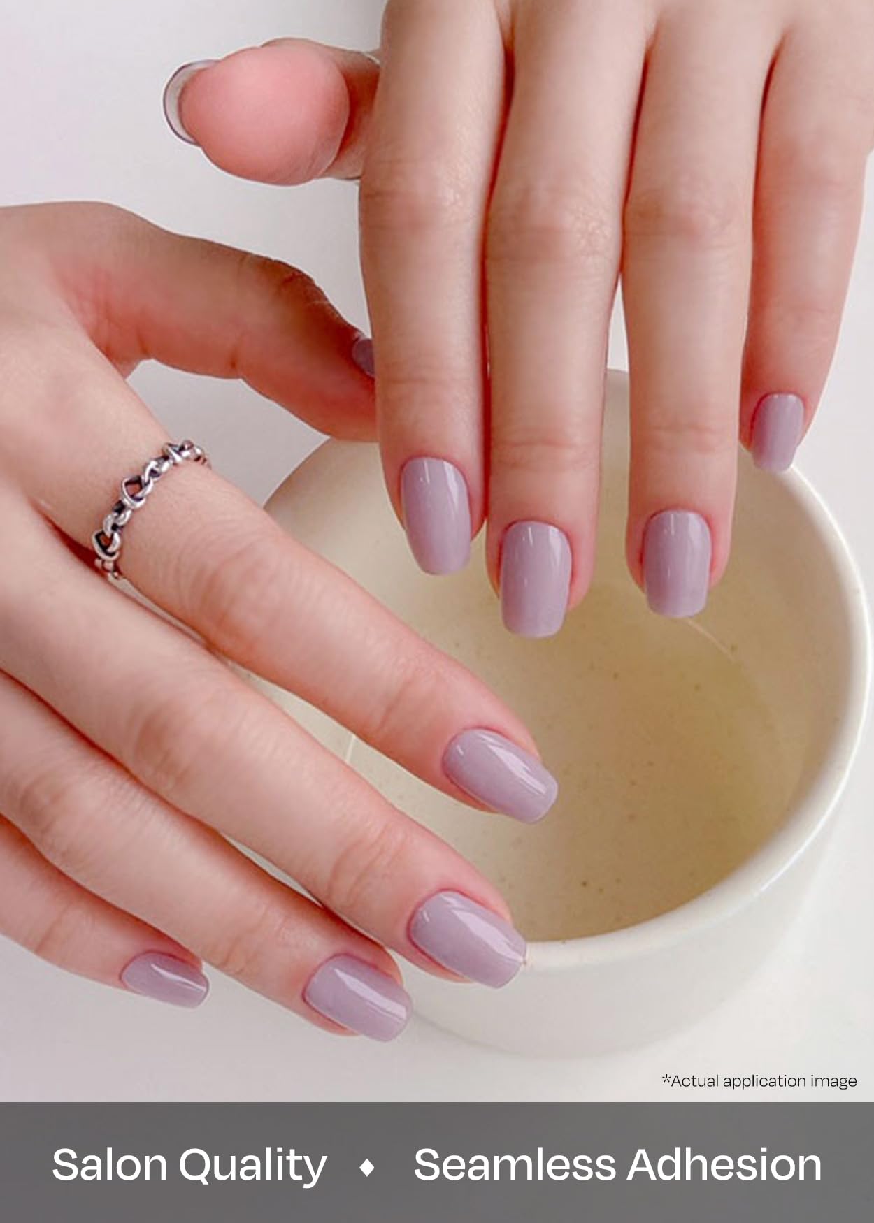 Ohora N Cream Lavender under UV curing highlights glossy, durable shine.
