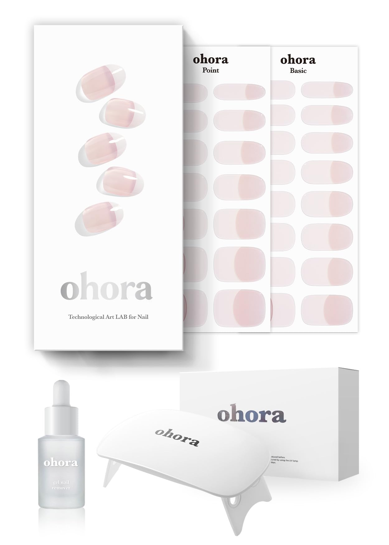 ohora semi-cured gel nail strips value set box for at-home salon-quality nails