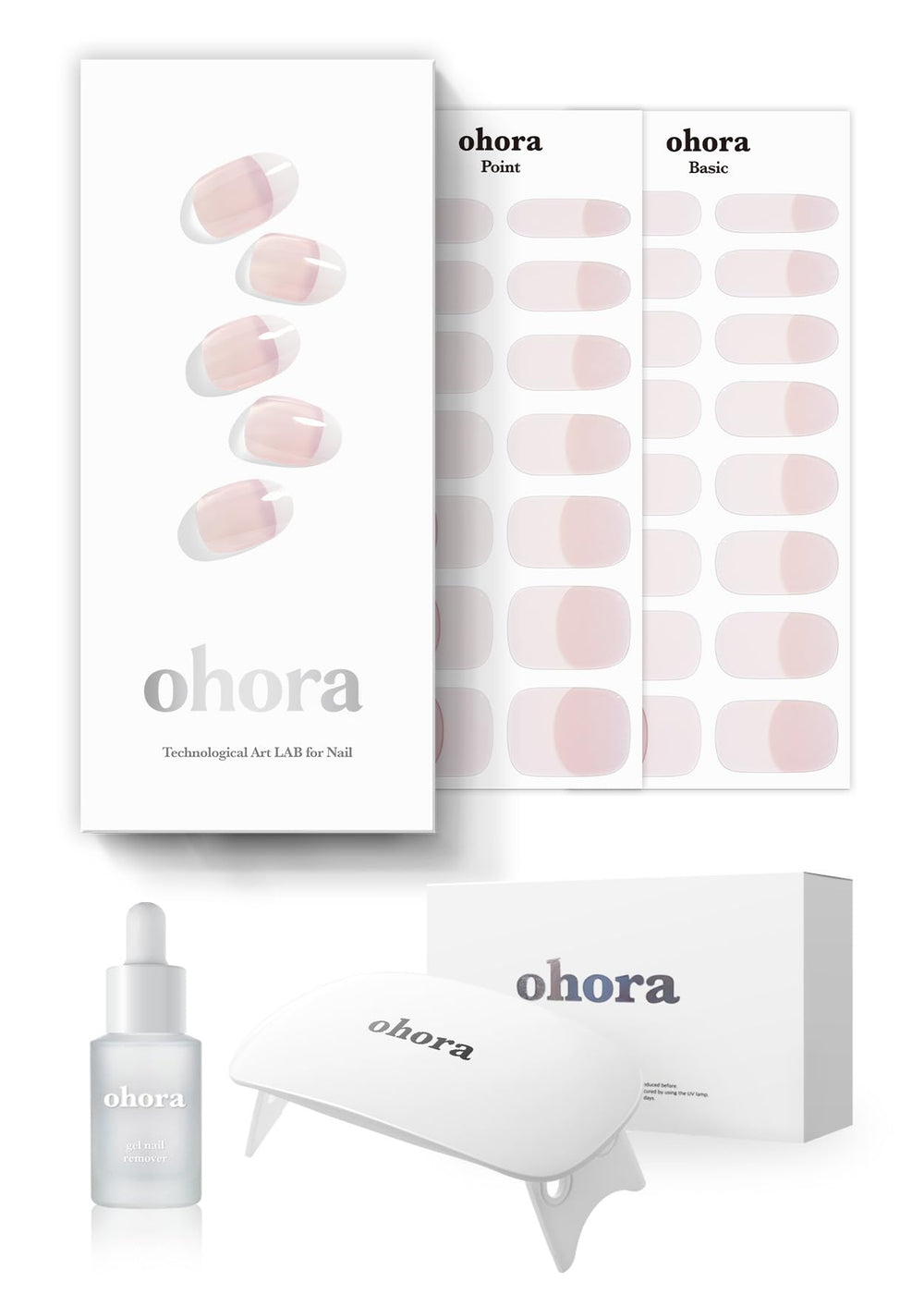 ohora semi-cured gel nail strips value set box for at-home salon-quality nails