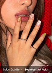 ohora semi-cured nail strips n beary merry step-by-step application with cure process