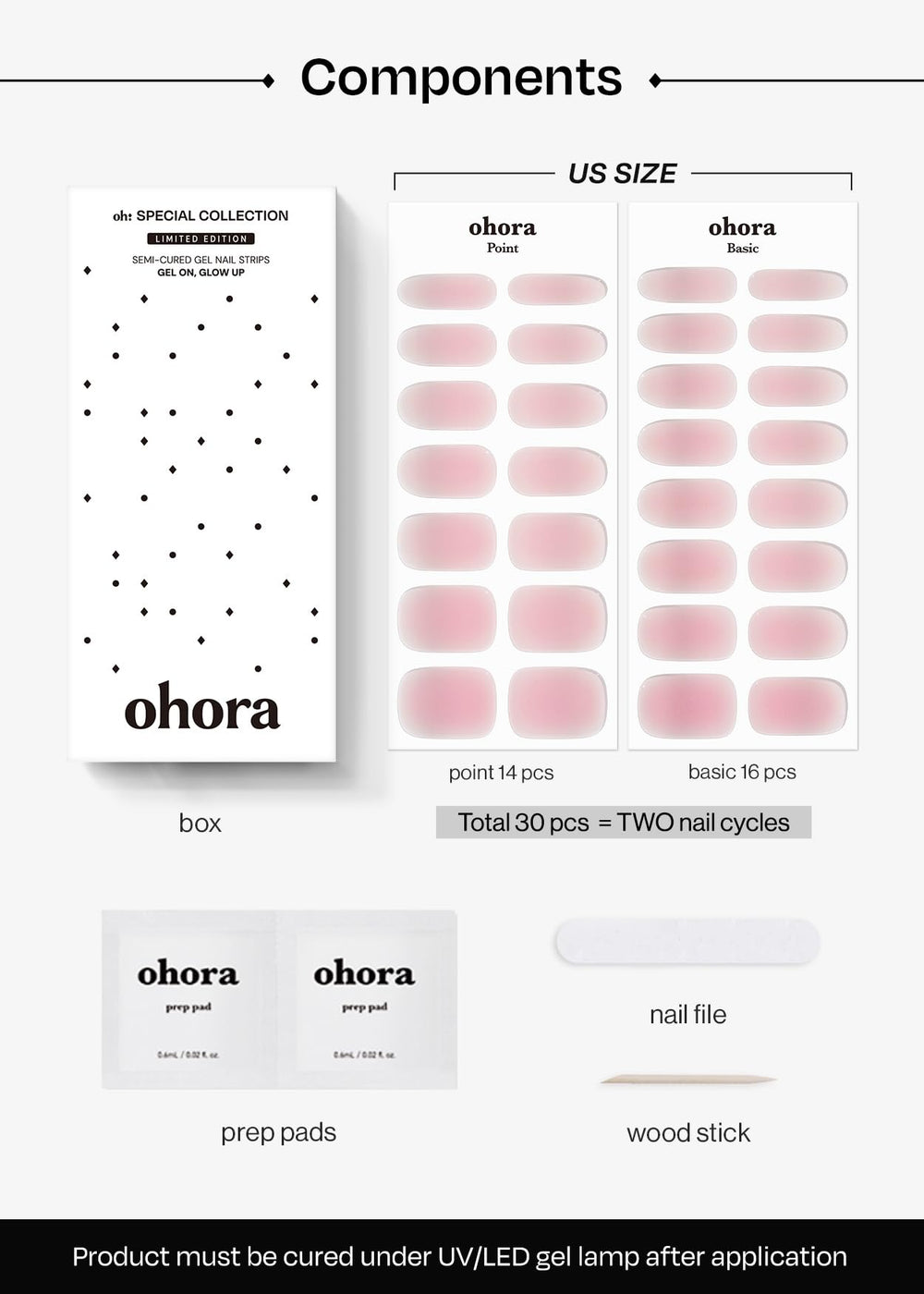 ohora N Clean Girl wraps last up to two weeks with waterproof top gel