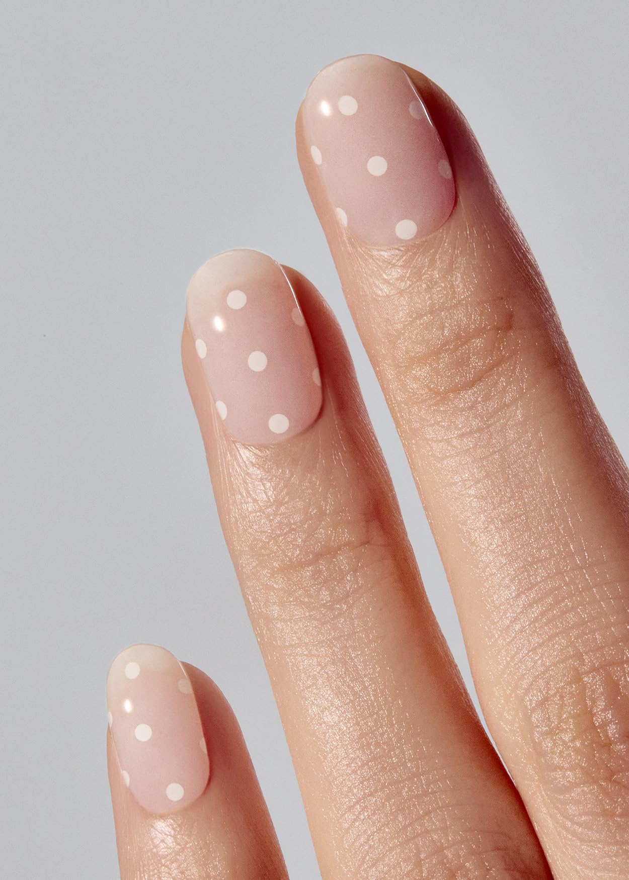 ohora N Polka Blanc solid-color strips for quick, clean manicures