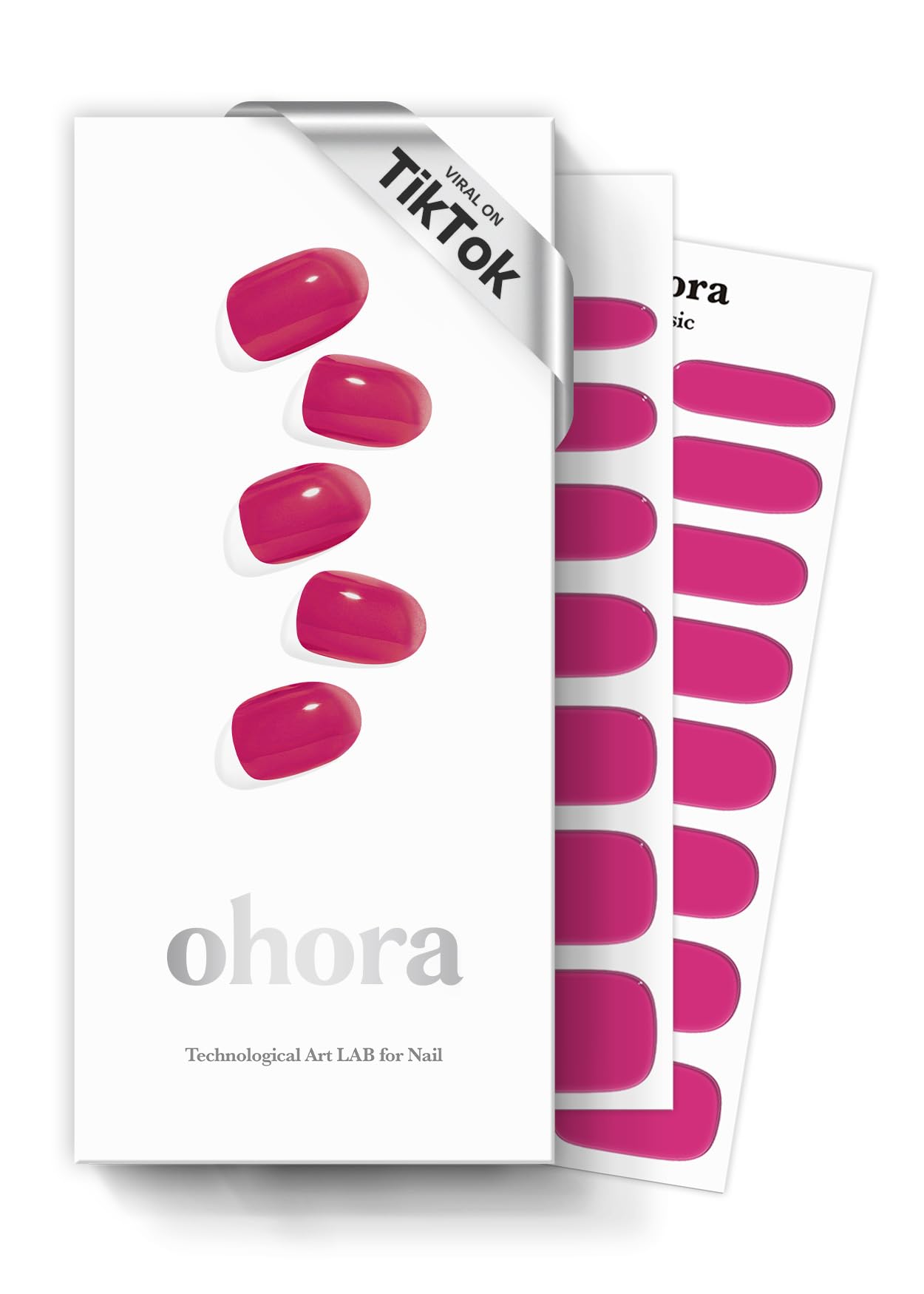 ohora semi cured nail strips box with 30 wraps for at home manicure