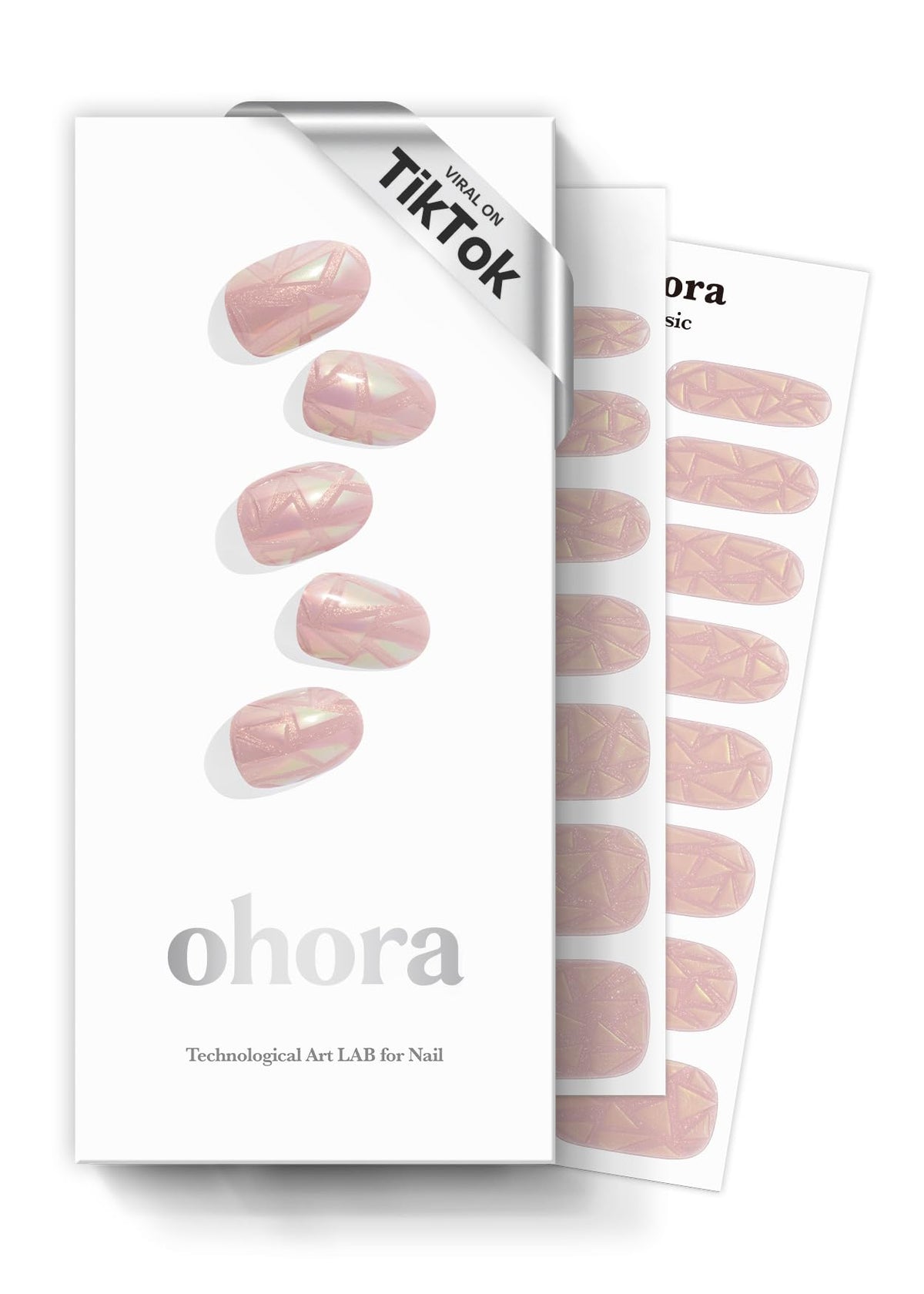 ohora Pink Wonderland gel nail strips ready for at-home salon-quality nails.