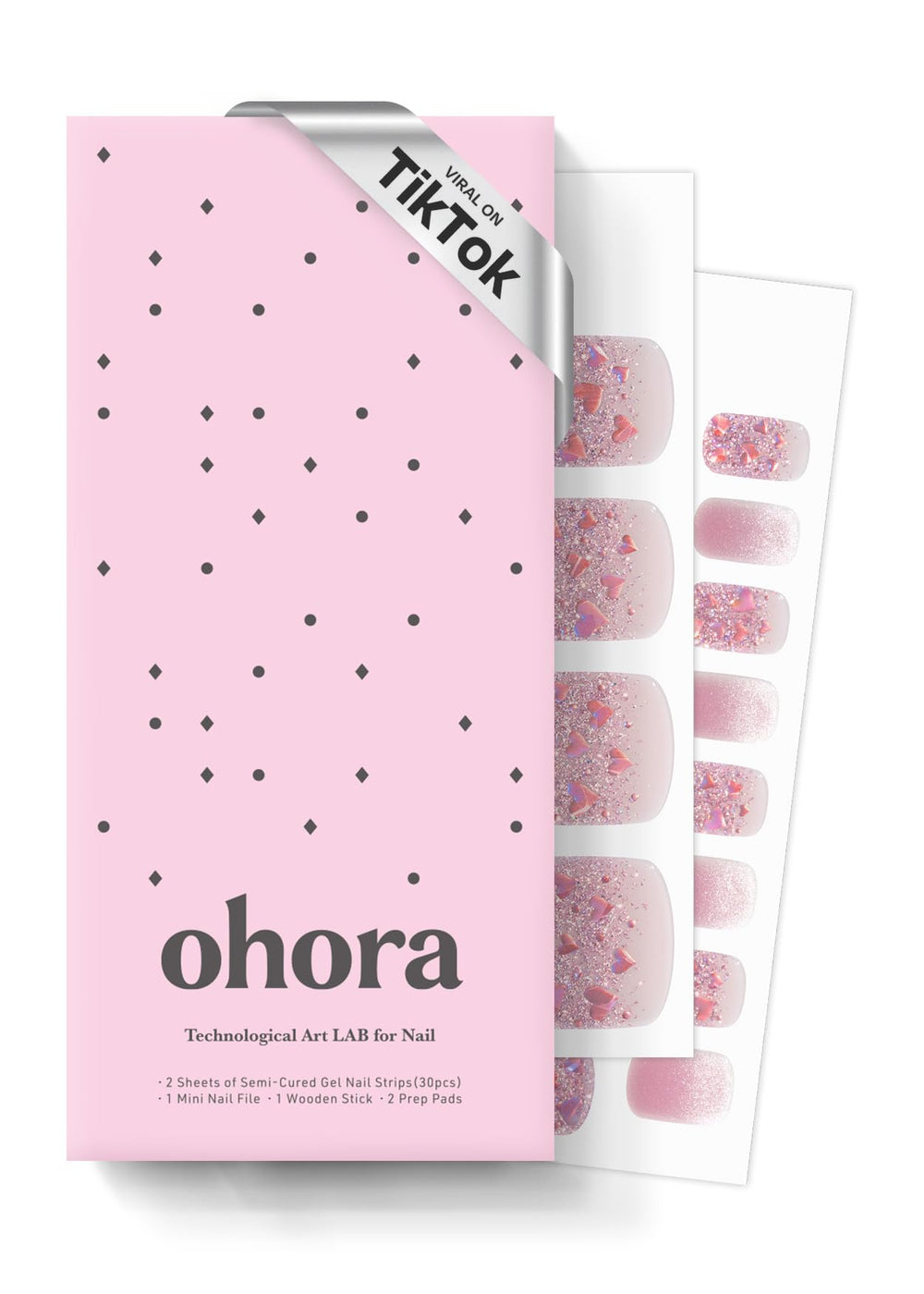 Ohora P Heart Glimmer box ready for quick home manicure