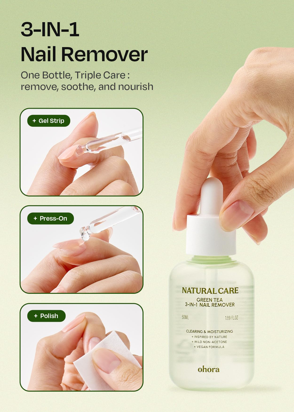 ohora vitamin e nail surface protection during removal and aftercare.