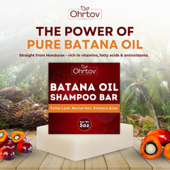 Ohrtov Batana Shampoo Bar lather close-up showing rich foam for thorough cleansing.