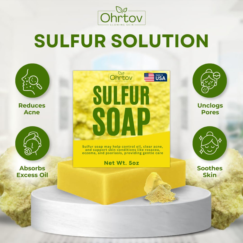 Ohrtov sulfur cleanser for face and body showing gentle cleansing suitable for sensitive skin