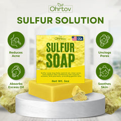 Ohrtov sulfur cleanser for face and body showing gentle cleansing suitable for sensitive skin